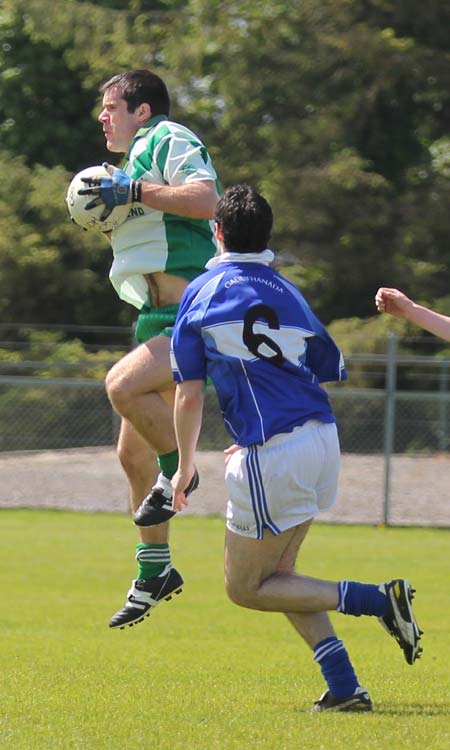 Action from the intermediate championship match against Fanad Gaels.