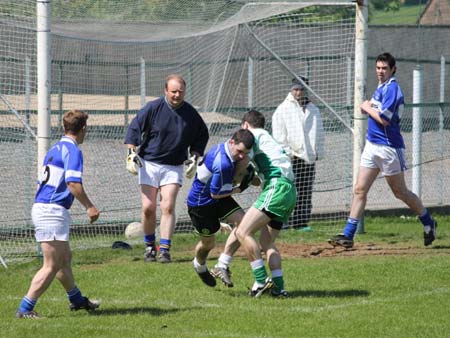 Action from the intermediate championship match against Fanad Gaels.