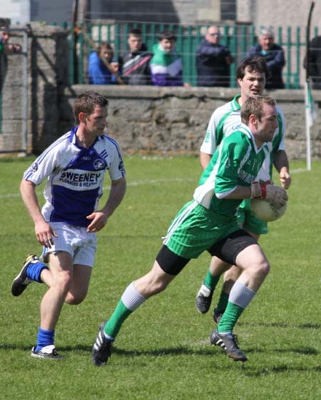 Action from the intermediate championship match against Fanad Gaels.