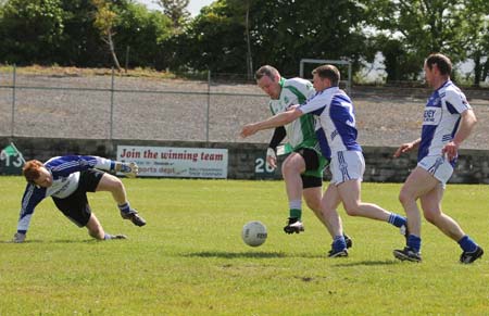 Action from the intermediate championship match against Fanad Gaels.