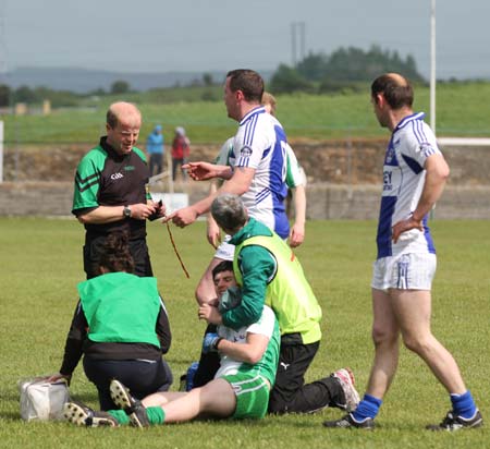 Action from the intermediate championship match against Fanad Gaels.