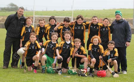 Action from the under 14 hurling blitz at Father Tierney Park.