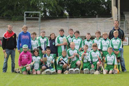 Action from the under 14 hurling blitz at Father Tierney Park.