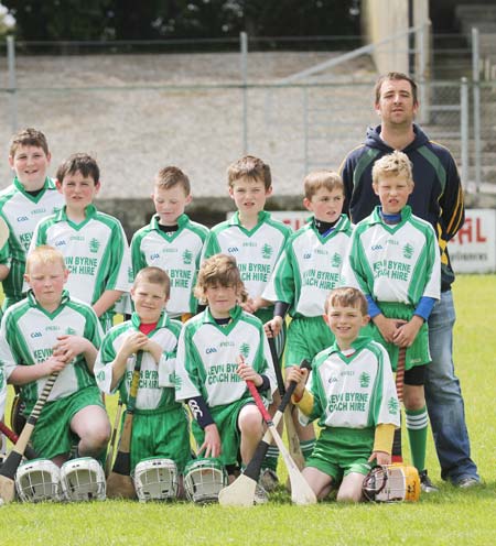 Action from the under 14 hurling blitz at Father Tierney Park.