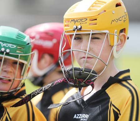 Action from the under 14 hurling blitz at Father Tierney Park.