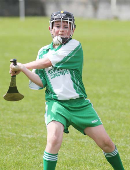 Action from the under 14 hurling blitz at Father Tierney Park.