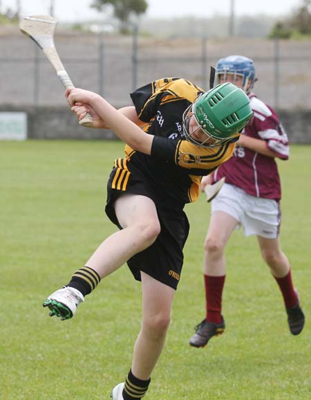 Action from the under 14 hurling blitz at Father Tierney Park.