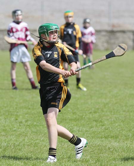 Action from the under 14 hurling blitz at Father Tierney Park.