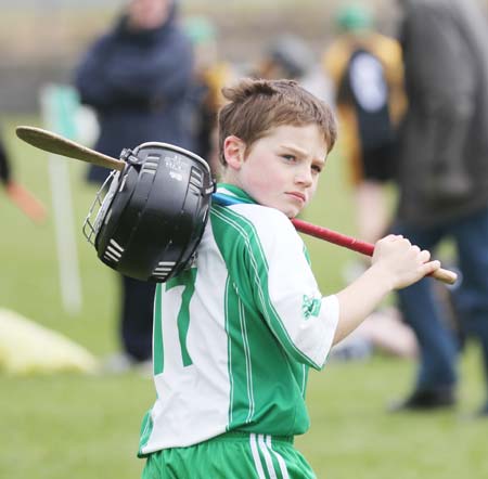 Action from the under 14 hurling blitz at Father Tierney Park.