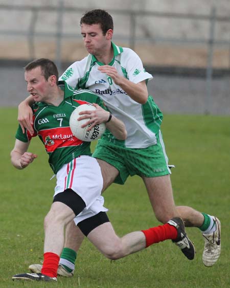 Action from the league match against Carndonagh.