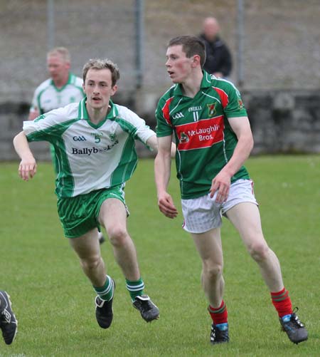 Action from the league match against Carndonagh.