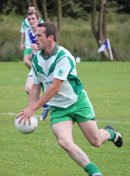 Action from the intermediate reserve championship match against Fanad Gaels.