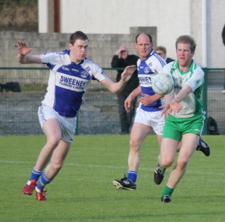 Action from the intermediate championship play-off match against Fanad Gaels.