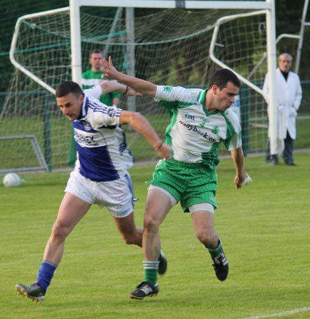Action from the intermediate championship play-off match against Fanad Gaels.