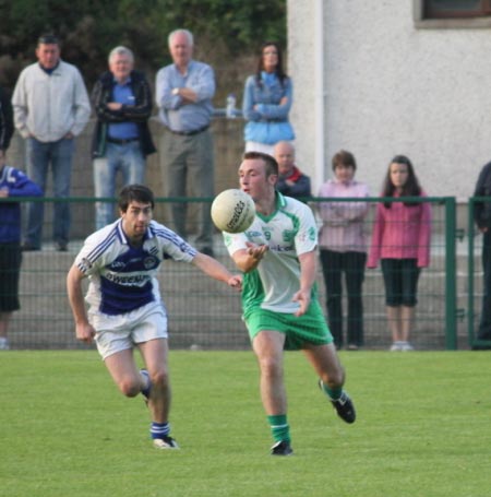 Action from the intermediate championship play-off match against Fanad Gaels.