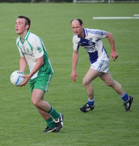 Action from the intermediate championship play-off match against Fanad Gaels.