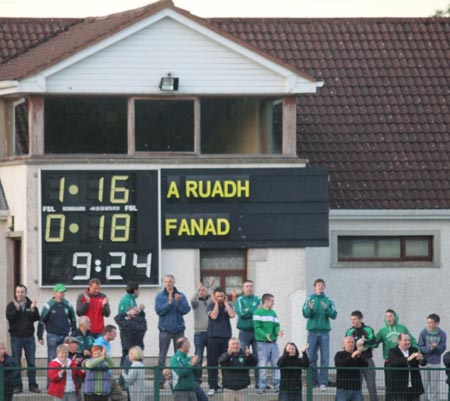 Action from the intermediate championship play-off match against Fanad Gaels.