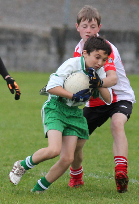 Action from the under 14 match against Dungloe.