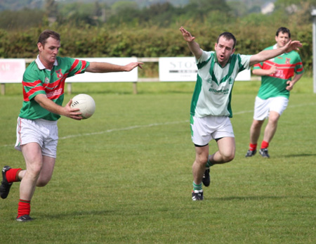 Action from the division 3 reserve league match against Carndonagh.