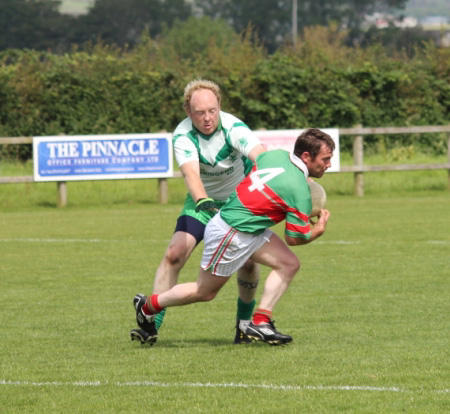 Action from the division 3 reserve league match against Carndonagh.