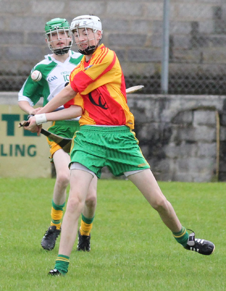 Action from the under 16 hurling league game between Aodh Ruadh and MacCumhaill's.