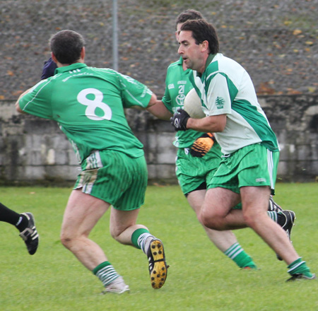 Action from the intermediate reserve football championship match against Saint Naul's.