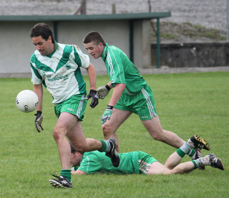 Action from the intermediate reserve football championship match against Saint Naul's.