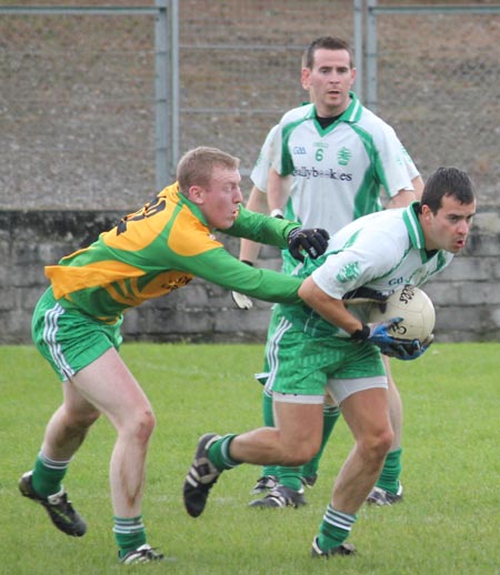 Action from the intermediate football championship match against Saint Naul's.