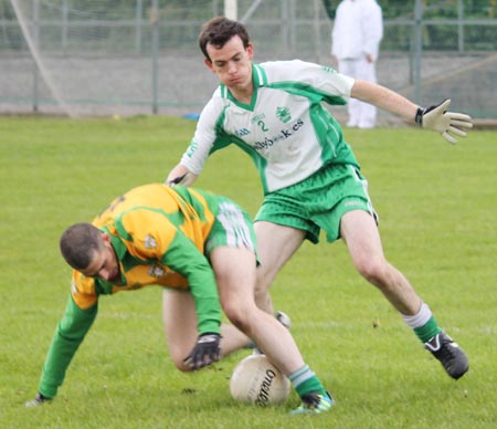 Action from the intermediate football championship match against Saint Naul's.