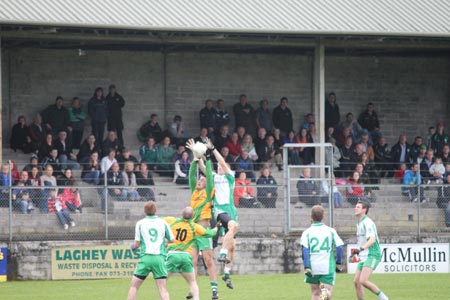 Action from the intermediate football championship match against Saint Naul's.