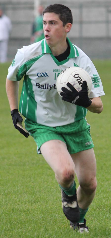 Action from the intermediate football championship match against Saint Naul's.