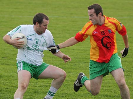 Action from the intermediate reserve football championship match against Saint Naul's.