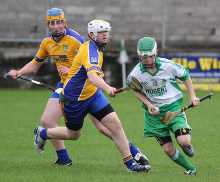 Action from the Aodh Ruadh v Burt game.