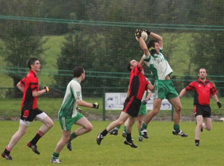 Action from the intermediate reserve football championship match against Saint Naul's.