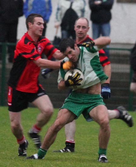 Action from the intermediate reserve football championship match against Saint Naul's.