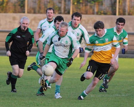 Action from the division three football league match against Buncrana.