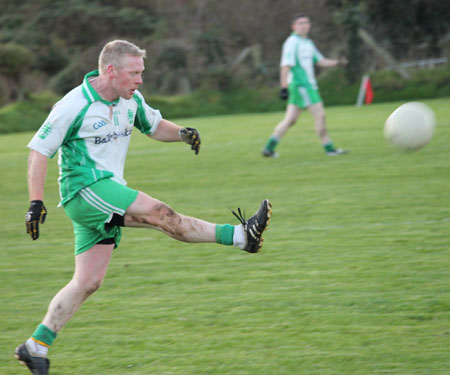 Action from the division three football league match against Urris.