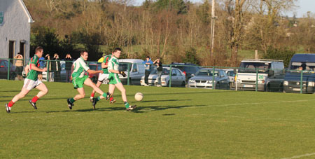 Action from the intermediate reserve football championship match against Saint Naul's.