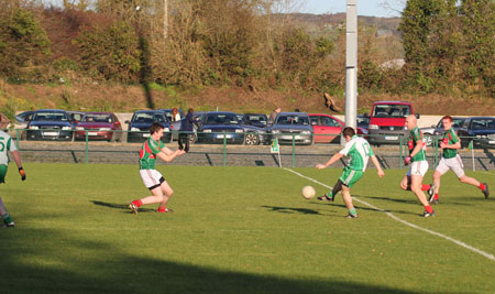 Action from the intermediate reserve football championship match against Saint Naul's.