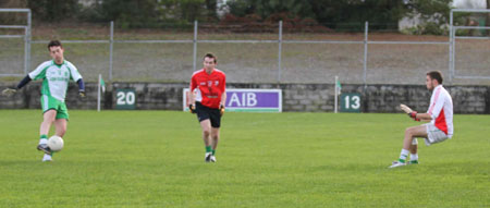 Action from the Senior Reserve Football Division 3 match against Naomh Colmcille.
