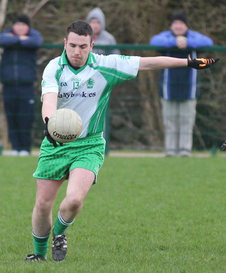 Action from the division three football league match against Burt.