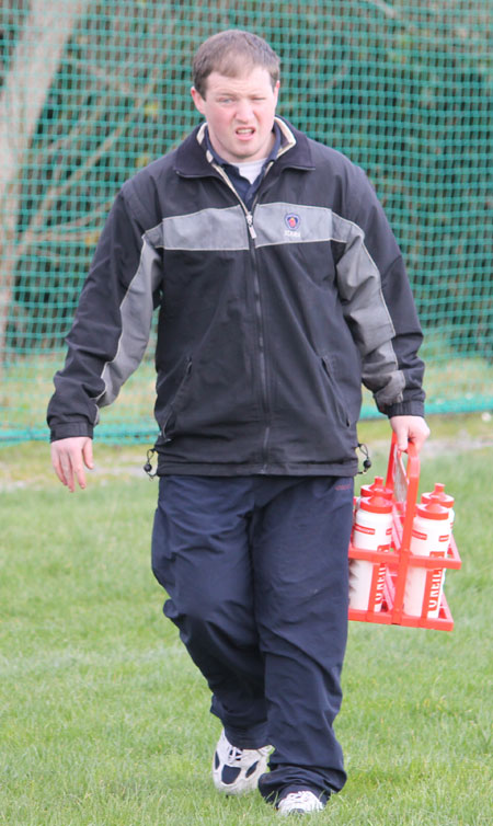 Action from the division three football league match against Burt.