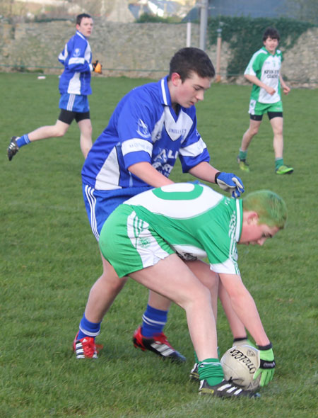 Action from the under 16 league game against Four Masters.