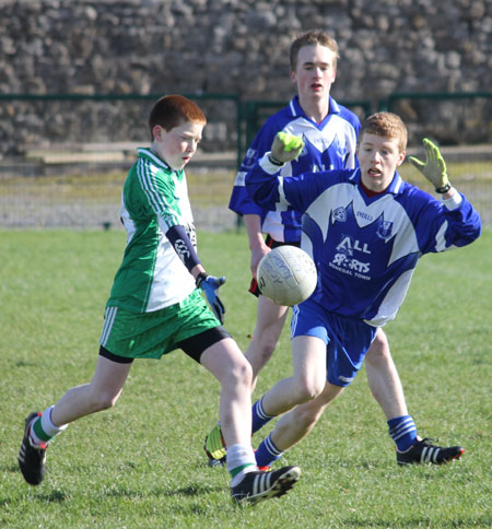 Action from the under 16 league game against Four Masters.
