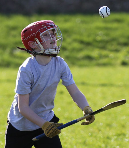 Scenes from the first underage hurling session of 2012.