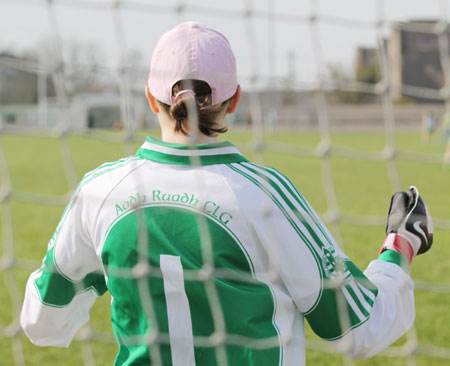 Action from the 2011 ladies under 14 B championship final between Aodh Ruadh and Urris.