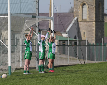 Action from the 2011 ladies under 14 B championship final between Aodh Ruadh and Urris.