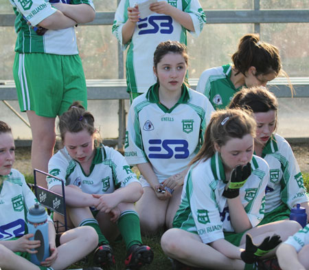 Action from the 2012 ladies under 14 match between Aodh Ruadh and Four Masters.