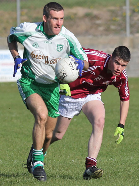 Action from the division three senior reserve football league match against Termon.