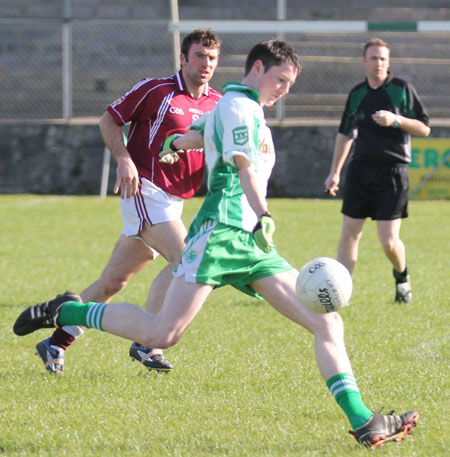 Action from the division three senior reserve football league match against Termon.